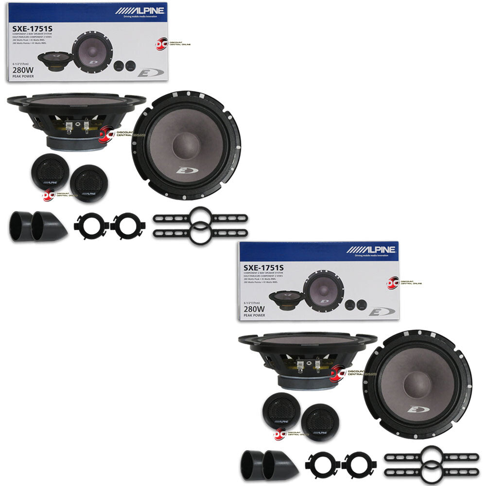 4 X New Alpine 6.5-Inch 6-1/2" 2 Way Car Audio Speakers 560W Max