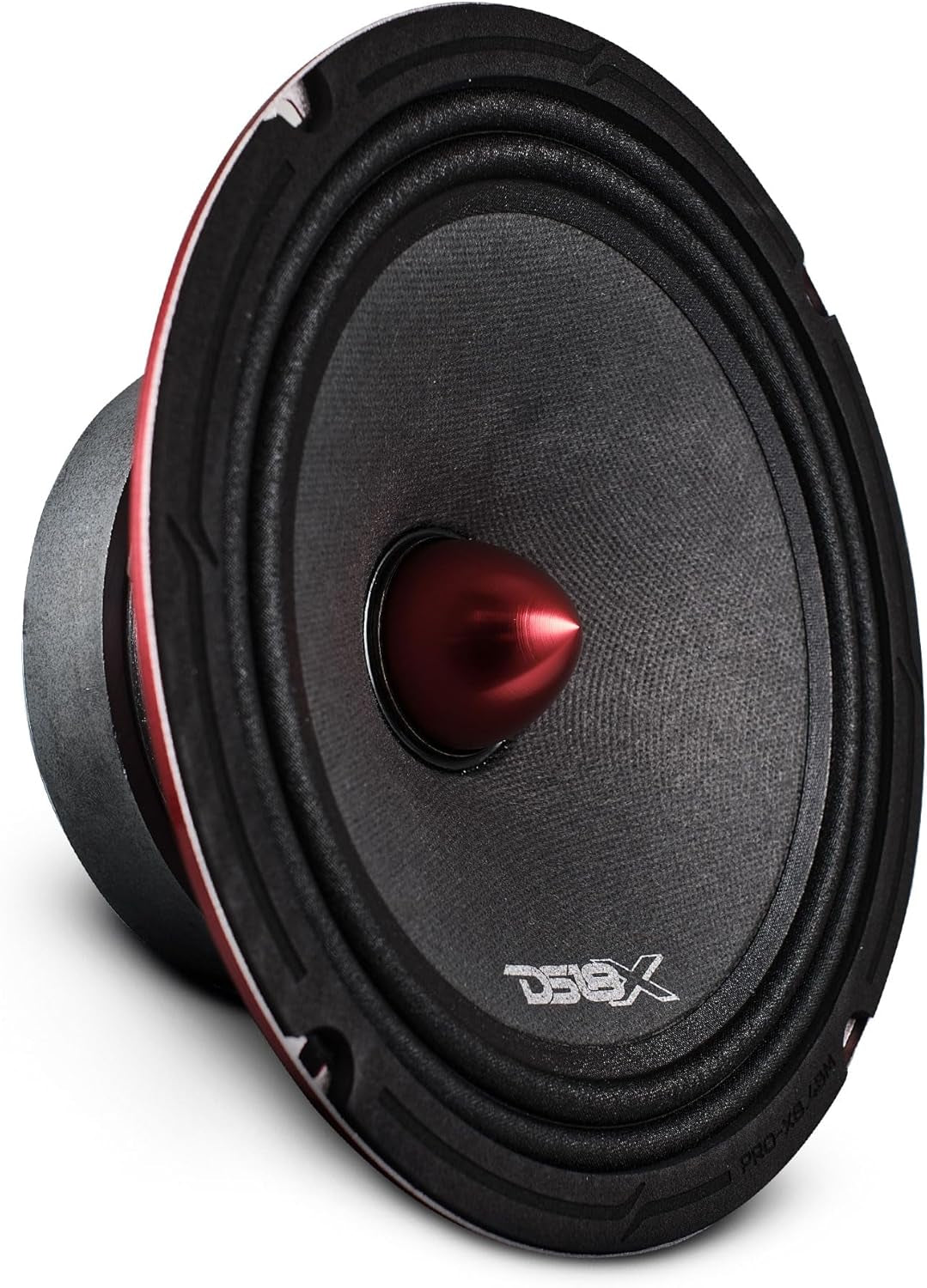 PRO-X5.4BM Loudspeaker - 5.25", Midrange, Red Aluminum Bullet, 300W Max, 150W RMS, 4 Ohms - Premium Quality Audio Door Speakers for Car or Truck Stereo Sound System (1 Speaker)