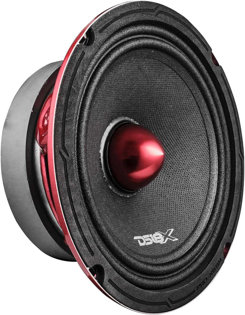 PRO-X5.4BM Loudspeaker - 5.25", Midrange, Red Aluminum Bullet, 300W Max, 150W RMS, 4 Ohms - Premium Quality Audio Door Speakers for Car or Truck Stereo Sound System (1 Speaker)