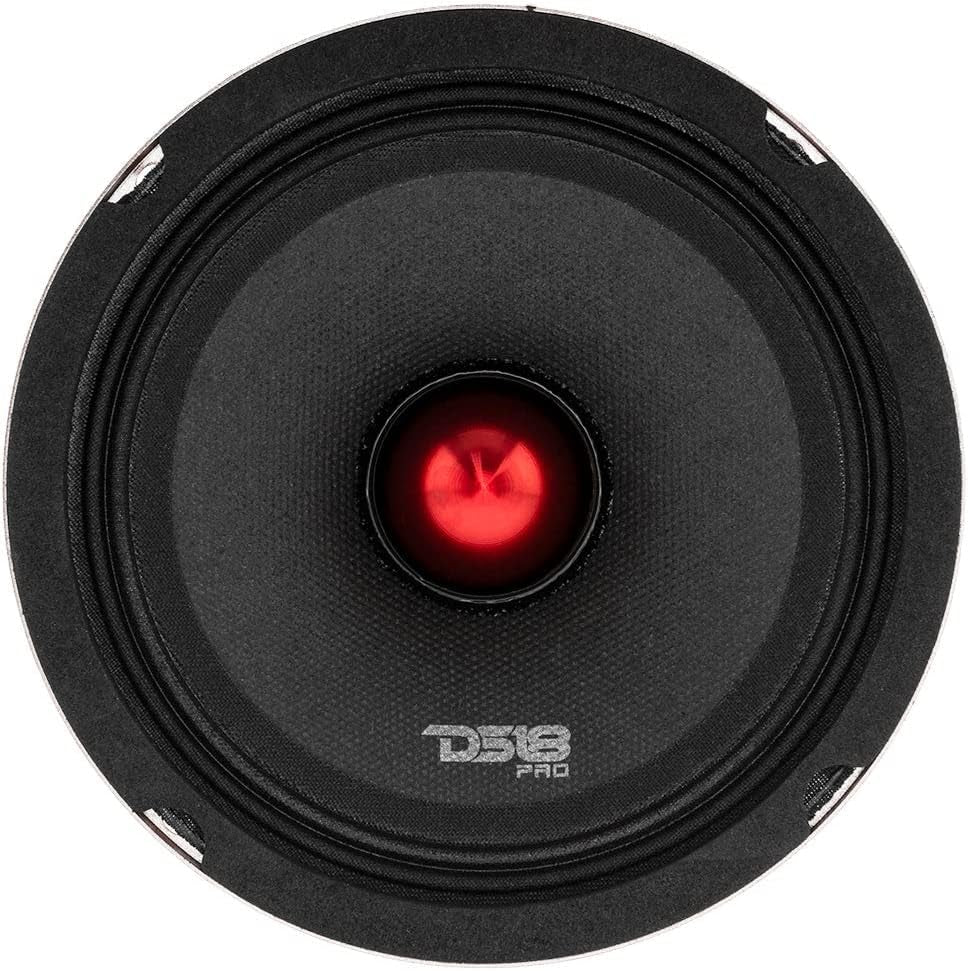 PRO-X5.4BM Loudspeaker - 5.25", Midrange, Red Aluminum Bullet, 300W Max, 150W RMS, 4 Ohms - Premium Quality Audio Door Speakers for Car or Truck Stereo Sound System (1 Speaker)
