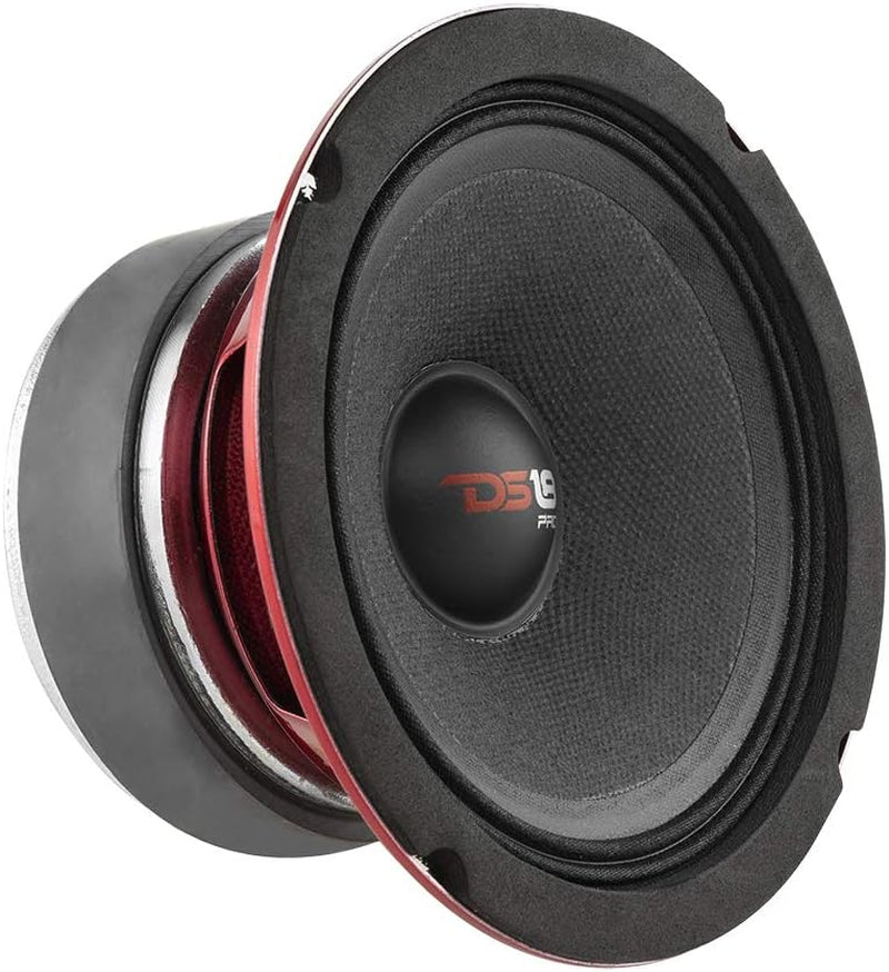PRO-X5.4BM Loudspeaker - 5.25", Midrange, Red Aluminum Bullet, 300W Max, 150W RMS, 4 Ohms - Premium Quality Audio Door Speakers for Car or Truck Stereo Sound System (1 Speaker)