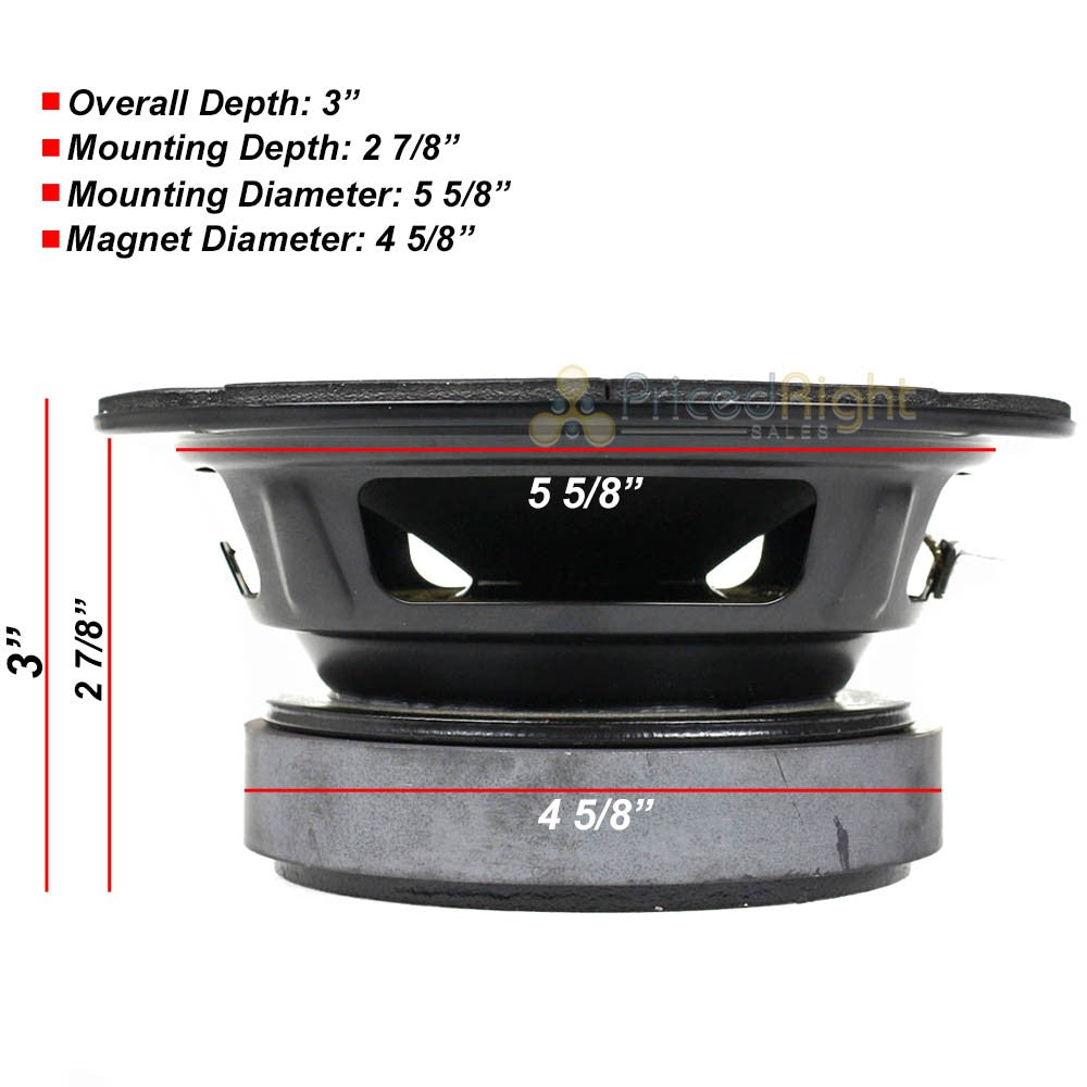 (4) RI Audio 6.5" Midrange Bullet Speaker 400W Peak Power 200W RMS 4 Ohm