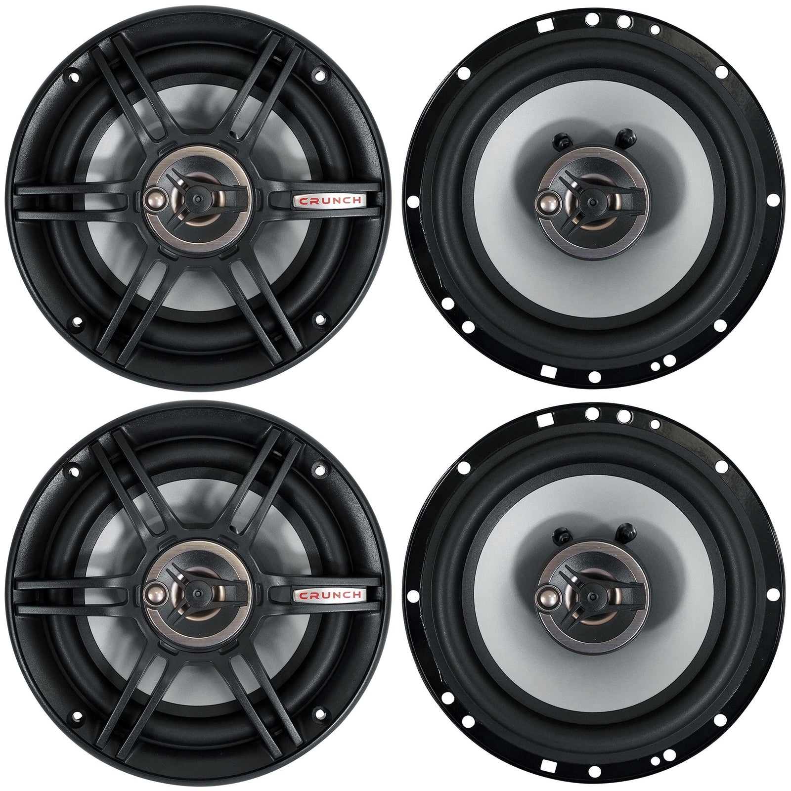 (4) Crunch CS653 6.5" Car Audio 3-Way Speakers 300 Watts Max 6 1/2" Inch