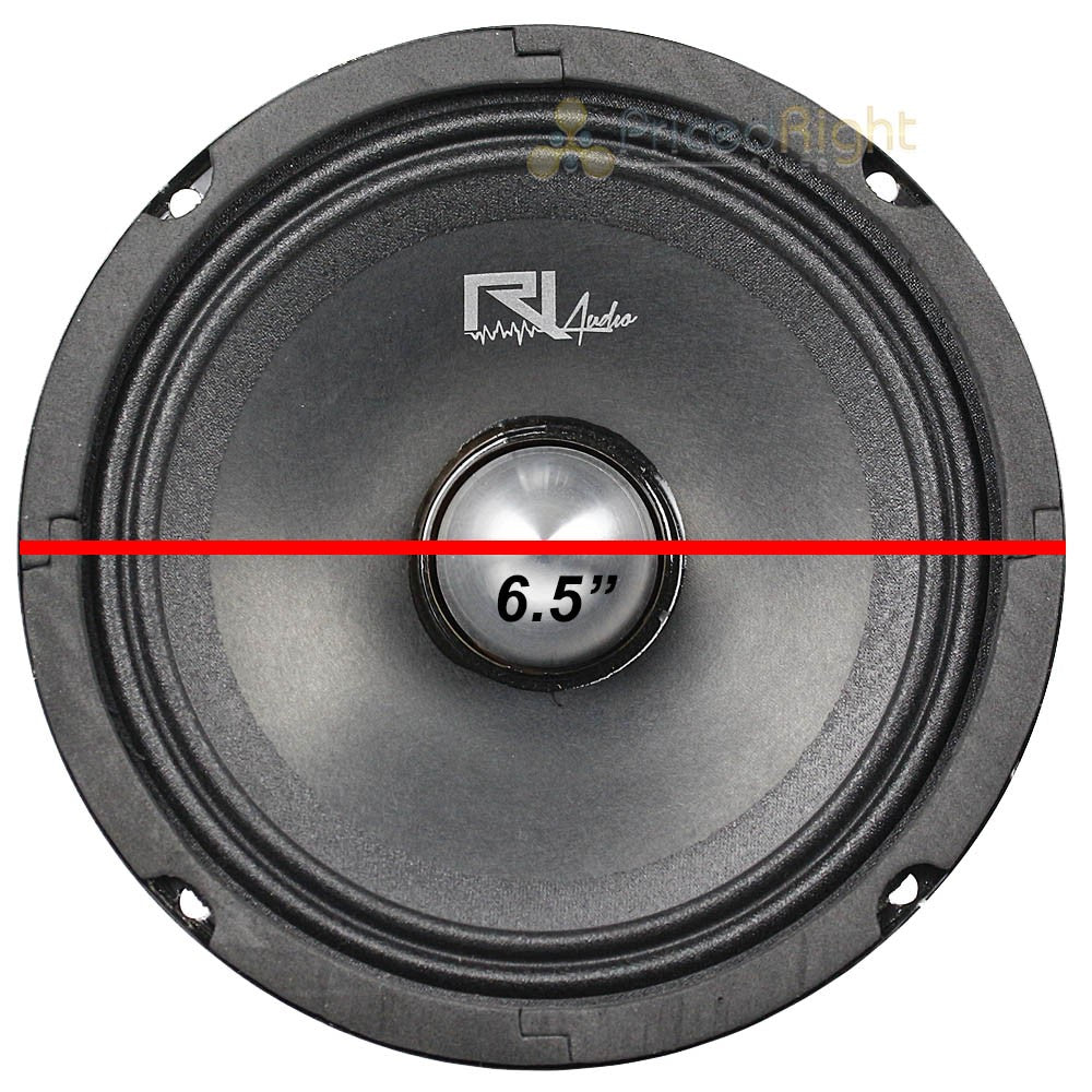 (4) RI Audio 6.5" Midrange Bullet Speaker 400W Peak Power 200W RMS 4 Ohm